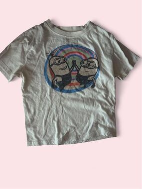 Kids White Minions Graphic Tee